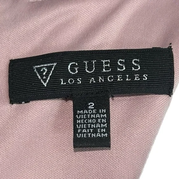 Guess Black Lace Sheath Dress Size 2
Lace Overlay on Nude Satin Zip Back - Picture 7 of 8